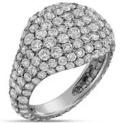 Women's 1.5ctw to 2ct Diamond Studded Pave Pinky Ring Eternity