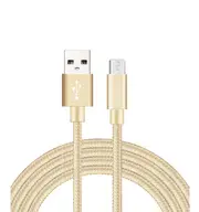 Catzon 1M 2M 3M 1Pack Micro USB Cable Nylon Braided Phone Cable Fast Charger Cable USB Cord -Gold