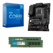Intel i7-12700K, MSI Z790-P Pro WiFi DDR4, Crucial 16GB DDR4-3200 Kit combo