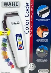 Wahl 9155-2708 17 Pieces Color Coded Haircutting Kit Hair Clipper Trimmer NEW