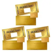 1/3/5Pcs Golden Ticket Scratch Card Surprise Gift Reveal Scratch Card with 3pcs