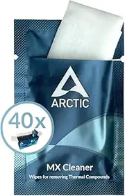 ARCTIC MX Cleaner (40 pieces) - Cleaning wipes for removing thermal paste, 11.5 x 11.5 cm