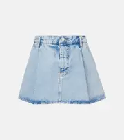 [Frame] Frame Pleated denim miniskirt 29 blue