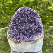 448g 8x7x7cm Grade A+ Big Smooth Crystal Purple Amethyst Geode from Uruguay