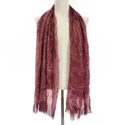 Luciano Barbera NWT Modal/Cashmere Scarf One Size in Whimsical Burgundy