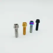 4/6/12pcs Titanium Ti Bolts M5X16mm Tapered Screws Bolts Bicycle Stems Handlebar