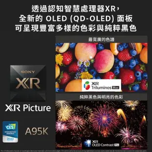 【SONY 索尼】BRAVIA 65型 4K OLED Google TV顯示器(XRM-65A95K)