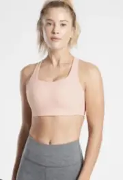 NWT Athleta Phenomena Sports Bra size 32 B-DD Cups light pink