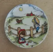 JOAN WALSH ANGLUND Vintage Tiny Plate 3 7/8" Midcentury Walter Co. West Germany