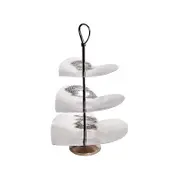 SSH COLLECTION Valentino 52cm Tall 3 Tier Cake Stand - Polished Steel