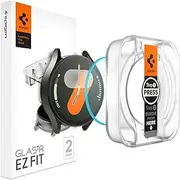 SPIGEN EZ Fit for Samsung Galaxy Watch 7 40mm Screen Protector, Easy Application Auto Alignment Technology Installation Tray, 9H Tempered Slim Glass [2-Pack] - Clear