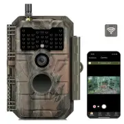 E6 Trail Camera WiFi 48MP 1296P Game Camera with No Glow Night Vision Motion ...