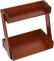 SOLUSTRE Vintage Wooden Flower Pot Stand Multifunctional Riser Shelf Organizer for Spice and Makeup for Home and Office Decor Wood Storage for Tidy Spaces