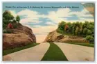 c1940 Hooker Cut Four-Lane Highway Waynesville Rolla Missouri Postcard