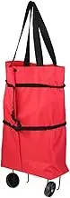 TOPPERFUN Folding Bag Trolley Folding Dolly Cart Collapsible Cart Collapsible Wagon Foldable Dolly Portable Car Vegetables Organizer Trolley Car Blue