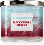 Bath & Body Works Hello Beautiful + Black Cherry Merlot scented candle 411 g