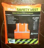 Cordova ~2X-Large~ Mesh Safety Vest with 2in Silver Reflective Tape! #SPV210P2XL
