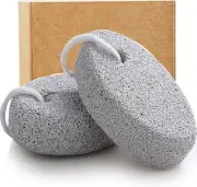 Natural Foot Pumice Stone for Feet, Borogo 2-Pack Lava Pedicure Tools Hard Skin
