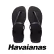 【havaianas 哈瓦仕】拖鞋 人字拖 繞踝夾腳拖 巴西 Havaianas Top Flip Flops 黑 女款 4000039-0090W(拖鞋)
