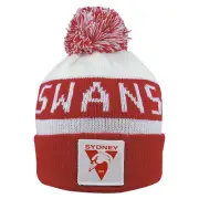AFL Bar Beanie - Sydney Swans - Winter Hat - Adult - OSFM