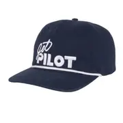 Jetpilot Throwback Navy Blue Mens Adjustable Cotton Trucker Cap