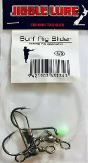 Snapper Kingfish Jewfish Surf Slider Rigs 60lb Leader 4/0 Octopus Beak Hooks