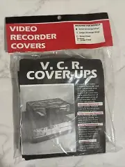 NOS VTG VCR VHS Player Brown Vinyl Dust Cover w Clear Front For Small Universal