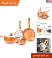 Versatile Nonstick Kitchen Cookware Set – Includes Fry Pans, Sauce & Stock Pots