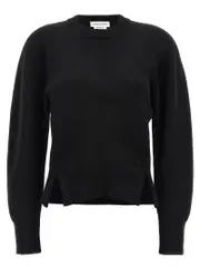 [Mcqueen] Mcqueen-Chevron Corset Maglioni Nero-Donna XS Black