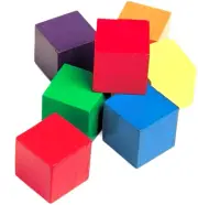 Learning Resources 2cm Wooden Colour Cubes, Counting and Sorting Skills 50 pcs