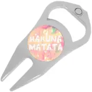 Hakuna Matata Golf Ball Marker Divot Repair Tool Bottle Opener