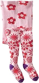 [Jefferies Socks] Little Girls' Flurry Flower Tight