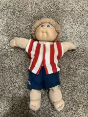 1985 Vintage Cabbage Patch Kids Doll Soccer Boy. Original Clothes & Diaper