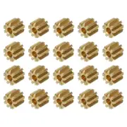 20Pcs Copper Gears 9 Teeth Copper Gears 92AA for RC DIY Robot,Gold