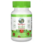 MaryRuth's, D3 + B12 Gummies, Strawberry, 60 Gummies