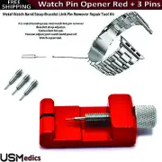 Adjustable Watch Pins Remover Opener Band Spring Bars Strap Repair Tool +3 Pins