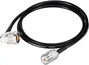 Superbat UHF Cable, UHF Male PL-259 to UHF Female SO239 Jumper Cable RG58 Coax Cable (3ft, 1pcs) for VHF Radio Antennas, Antenna Analyzer, Dummy Load, SWR Meter etc.