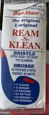 Bryn Mawr Original REAM N KLEAN Pipe Cleaners Extra Rigid Bristle 2 Packs Of 30