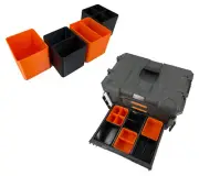 Ridgid 2.0 Pro Gear 2 Drawer Tool Organizer Box Compatible Medium Nesting Bins