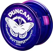 Duncan Toys Butterfly Yo-Yo, Beginner Yo-Yo with String, Steel Axle and Plastic Body, Purple