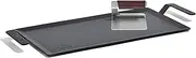 Made In Cookware - Carbon Steel Griddle + Grill Press Induction Compatible Made In Sweden Professional Black 19.6''