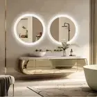 Bathroom Mirror with LED Lights Circle Backlit Illuminated Wall Mounted