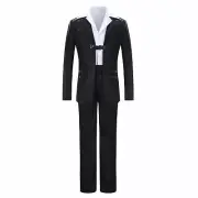 Movie Final Fantasy VII Remake Reno Outfit Cosplay Costume Unisex Black Suits
