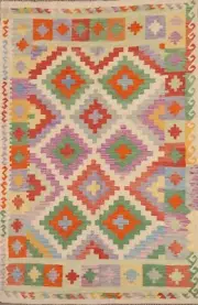 Nomadic Reversible Kilim Hand Woven Area Rug 5'x7' Geometric Oriental Carpet