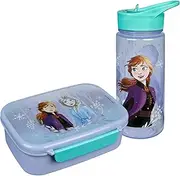 Disney Frozen Children's Tableware Gift Set - Set Consisting of Lunch Box and Water Bottle - Ideal for School or Nursery - for Children from 4 Years - Made of Plastic - BPA Free