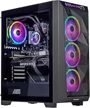Velztorm Pilum Gaming Desktop PC (AMD Ryzen 7 5700X, GeForce RTX 5070, 16GB DDR4, 1TB PCIe SSD + 2TB HDD, 120mm AIO, 750W PSU, RJ-45, 1 Display Port, HDMI, Win 11 Home)