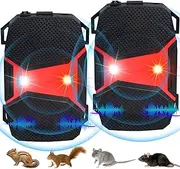 Car Rodent Repellent Under Hood Rat Repellent Ultrasonic with Strobe Light,Rodent Repellent for Car Engines Squirrel Repellent for Car,3 Power Supply Mouse Deterrent to Keeping Rodents Out of Car684