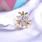 0.12 Cts Round Brilliant Cut Natural Diamond Nose Stud 18K Yellow Gold