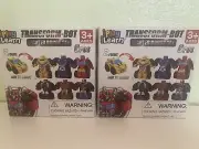 Transform-bot play learn fighter robot set 2 forms 3 ages 6 pcs car to robot new