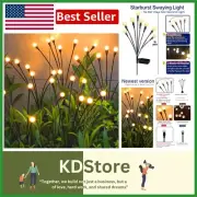 Wind-Swaying Solar Garden Lights - 4 Pack in Warm White, Effortless Elegance